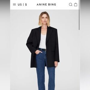 Anine Bing Classic Black Blazer- Declan Blazer